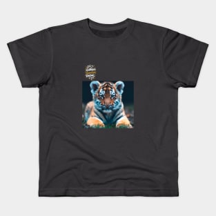 Mesmerizing Digital Art Prints: Tiger Collection Kids T-Shirt